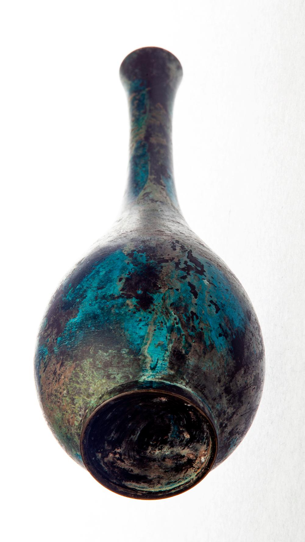Mid-Century Modern Japanese Patinaed Bud Vase