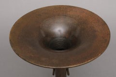 Japanese Patinated Bronze Trumpet Vase by Kanaya Gorôsaburô XI 金谷五良三郎