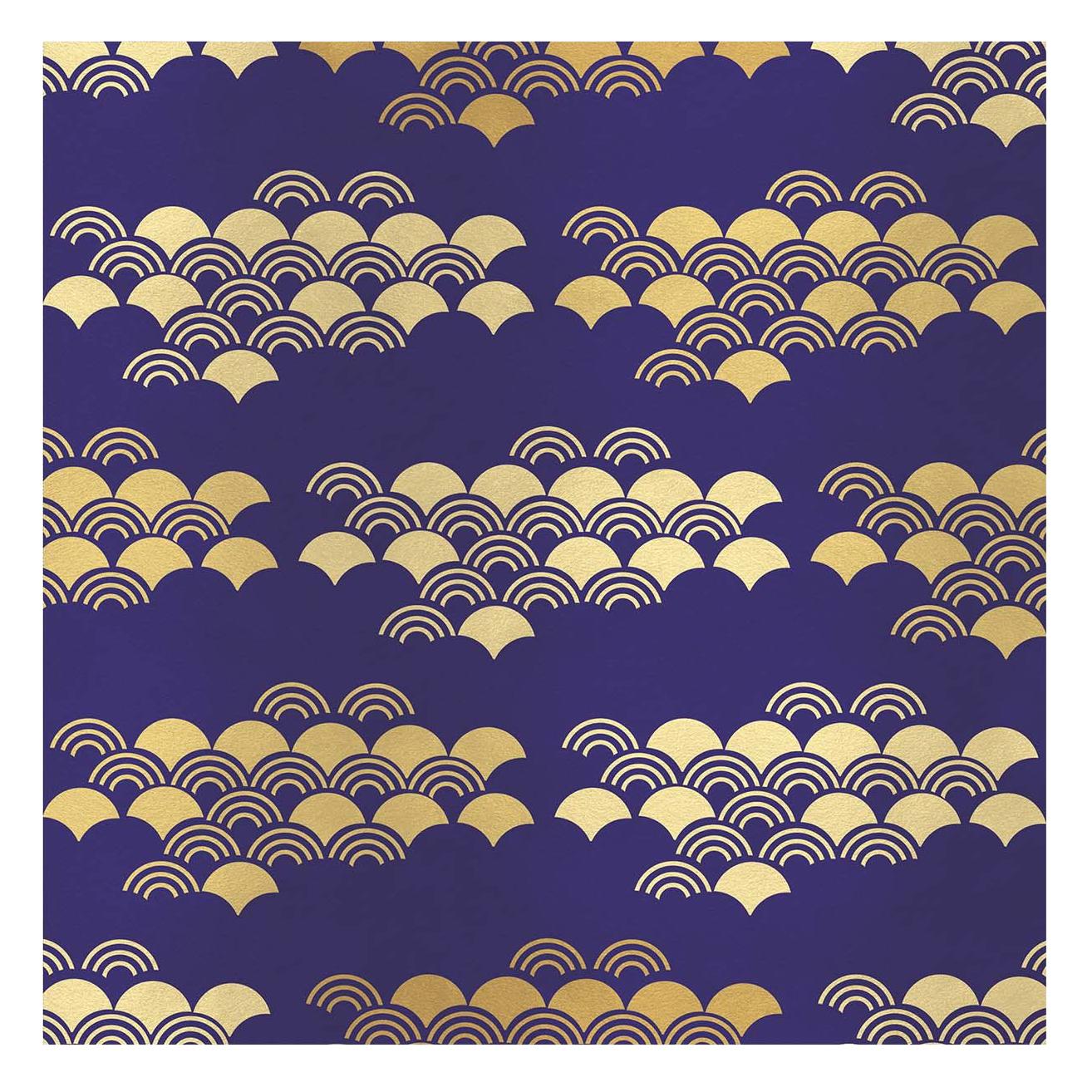 Japanese Pattern Blue Panel