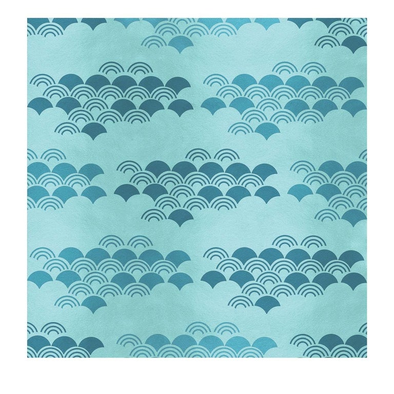 Japanese Pattern Green Panel For Sale at 1stDibs