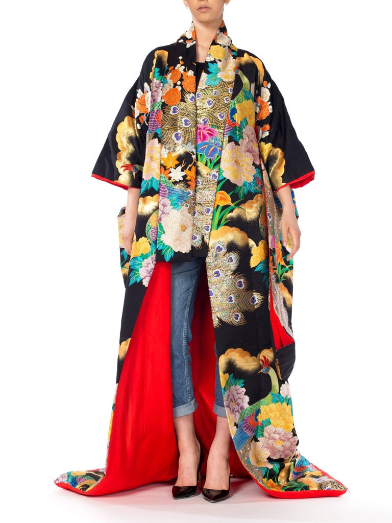 Japanese Peacock Kimono at 1stDibs