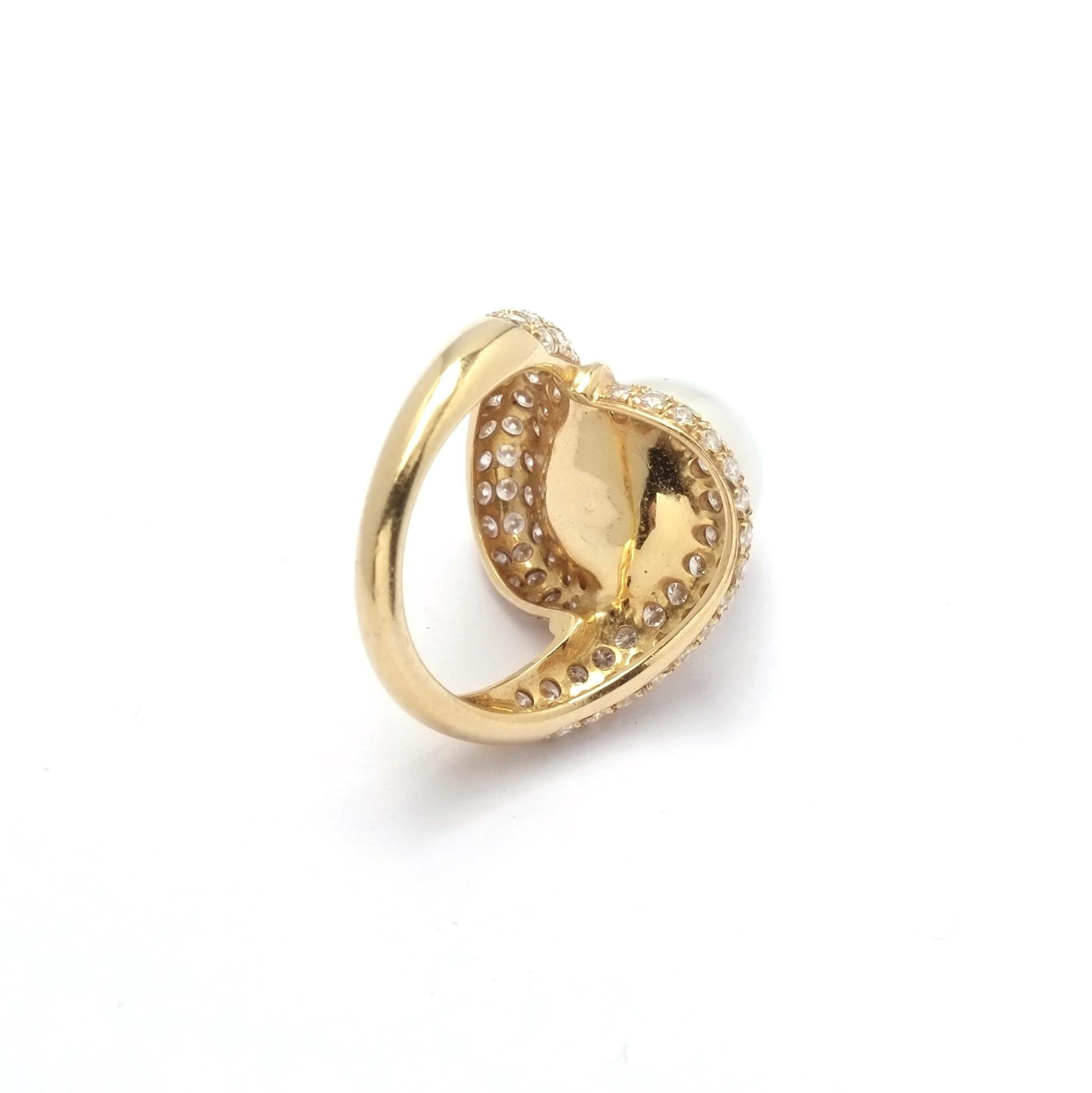 Japanese Pearl Ring 1960s In Good Condition For Sale In Milano, MI