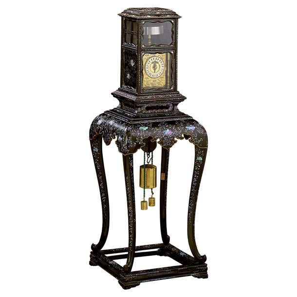 Japanese Ruler Clock Japanese Pedestal Clock at 1stDibs