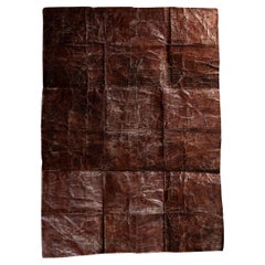 Japanese Persimmon-Dyed Patchwork Washi Paper, Meiji Period, Japan