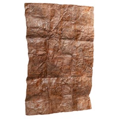 Japanese Persimmon-Dyed Washi Curtain (Shichou-maku), 19th Century