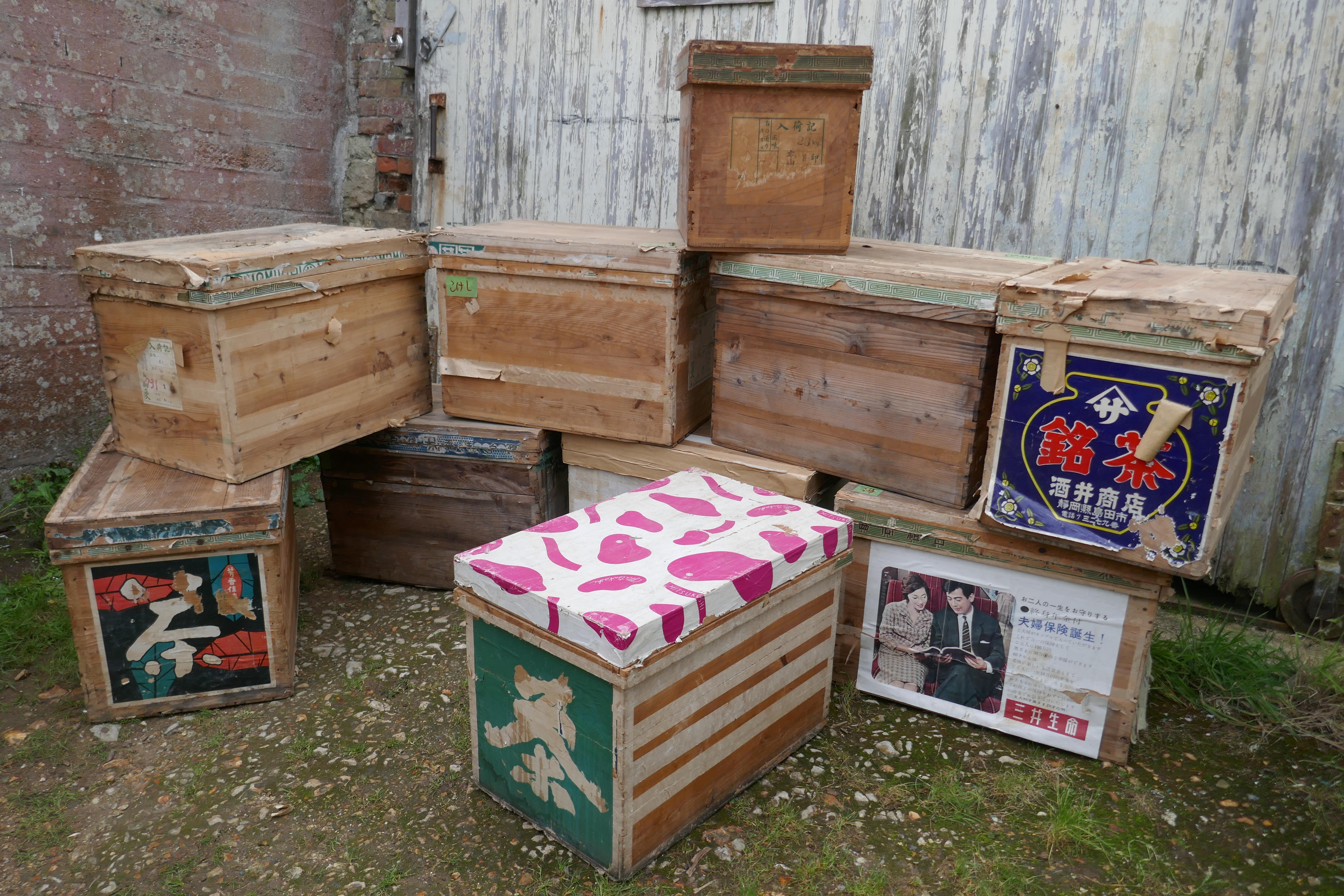 pine used in making a tea chest