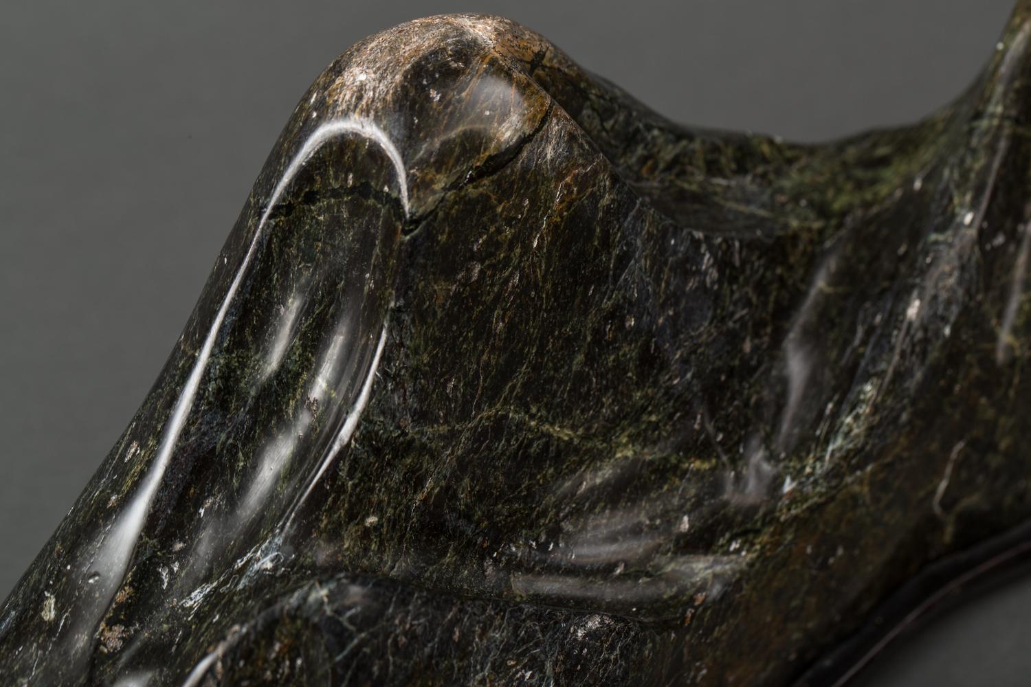 Hand-Crafted Japanese Polished Spirit Stone in the Shape of a Mountain Range