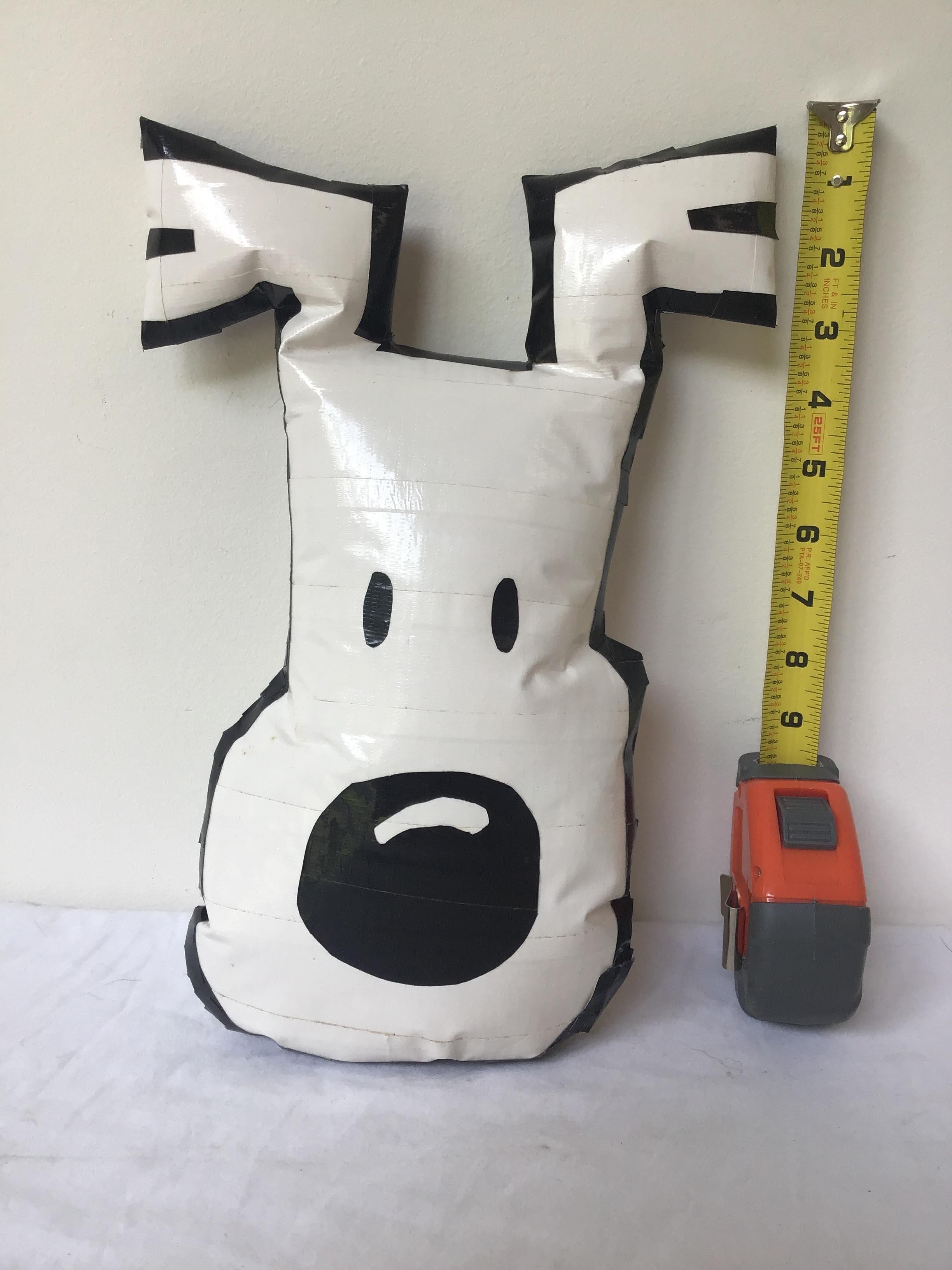 Dog face made by a Japanese artist from duct tape in 2013.