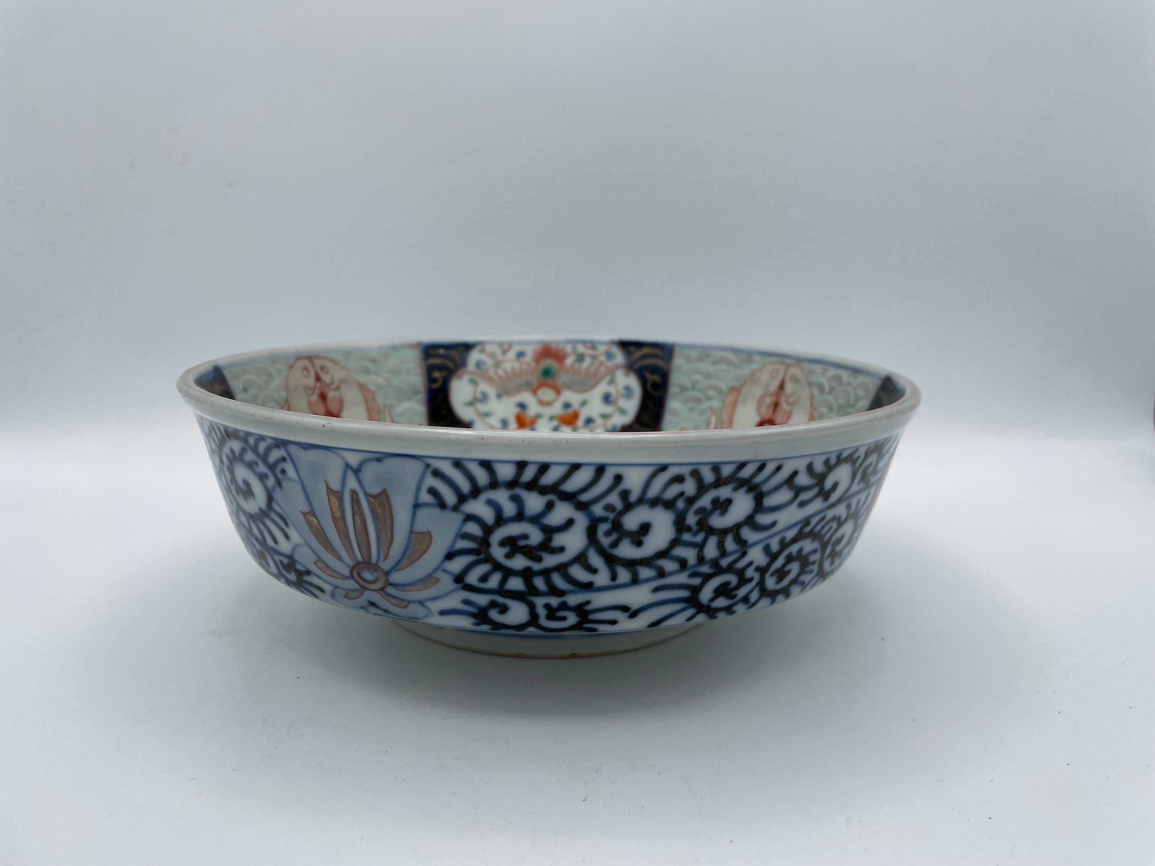 Japanese Porcelain Bowl Imari Ware Meiji Era 1890s 2