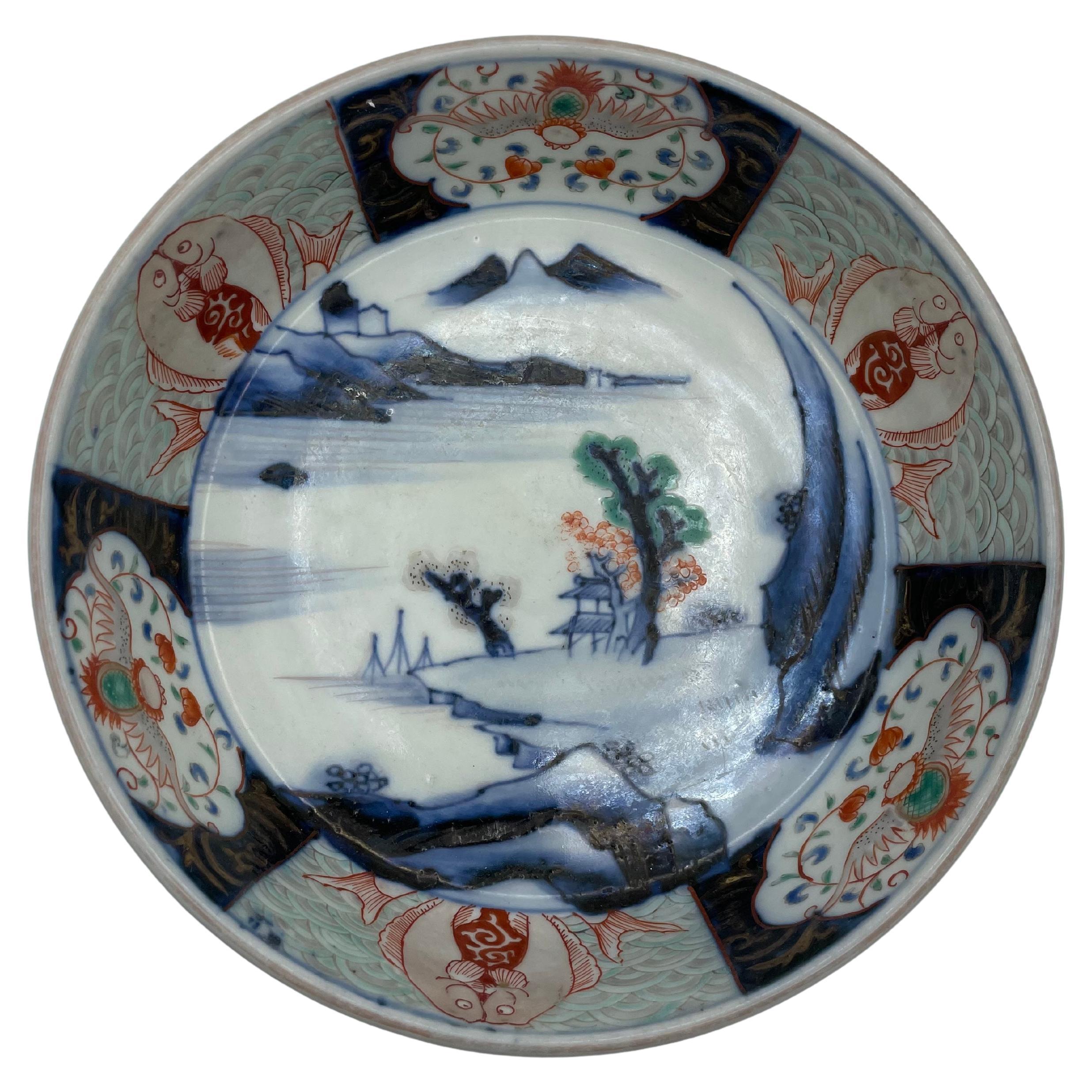 Japanese Porcelain Bowl Imari Ware Meiji Era 1890s
