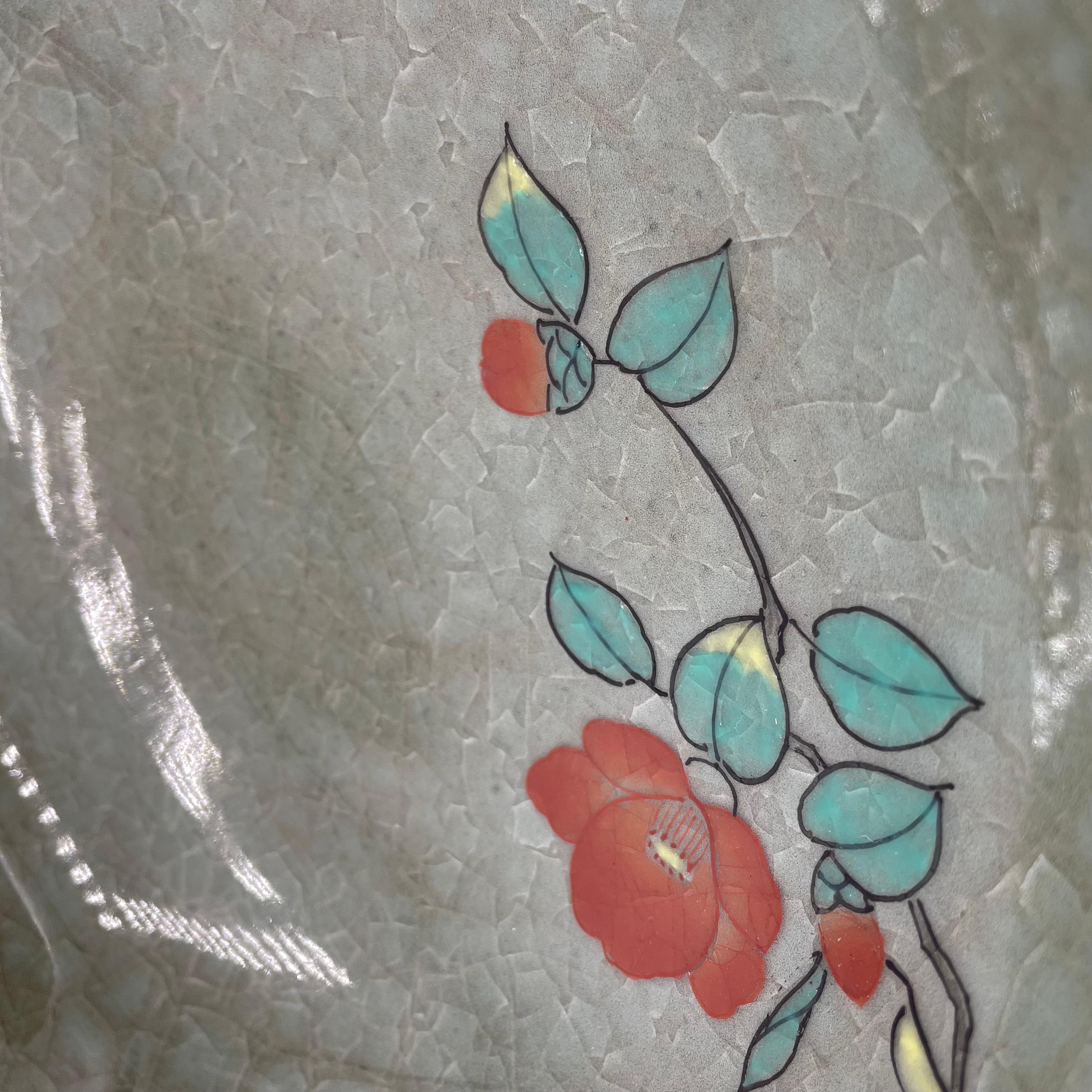 Cuenco de porcelana japonesa Imari ware Nabeshima Kosen gama Camellia 2000s en venta 1