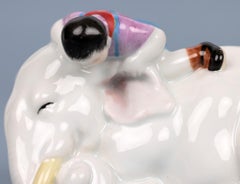 Japanese Porcelain Boy with Elephant Figure