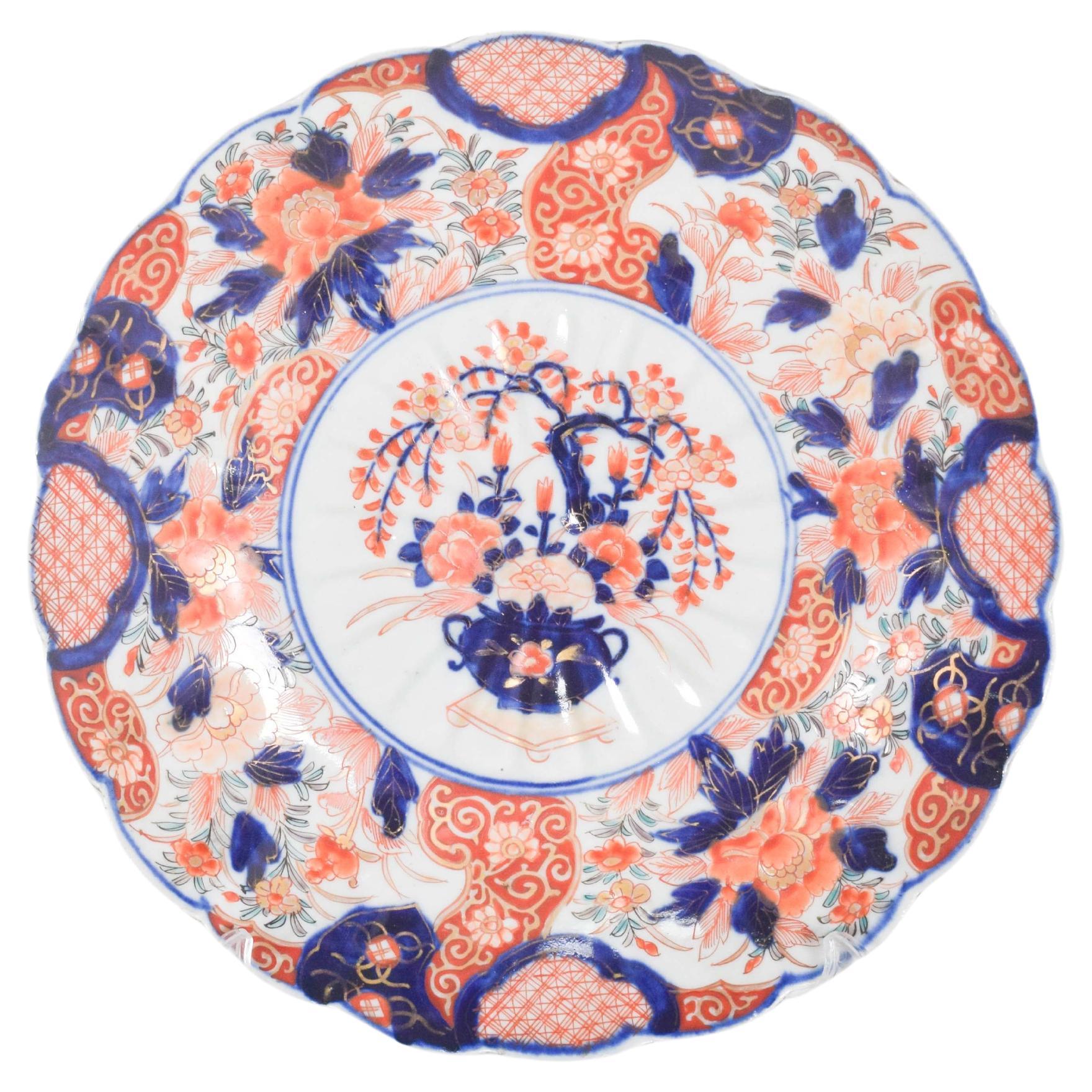 Japanese Porcelain Cut-Out Saucer, Imari
