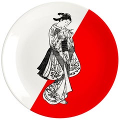 Japanese Porcelain Dinner Plate by Plus Lab, Made in Italy