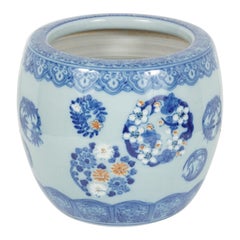 Japanese Porcelain Hibachi of the Showa Period or Slightly Earlier.