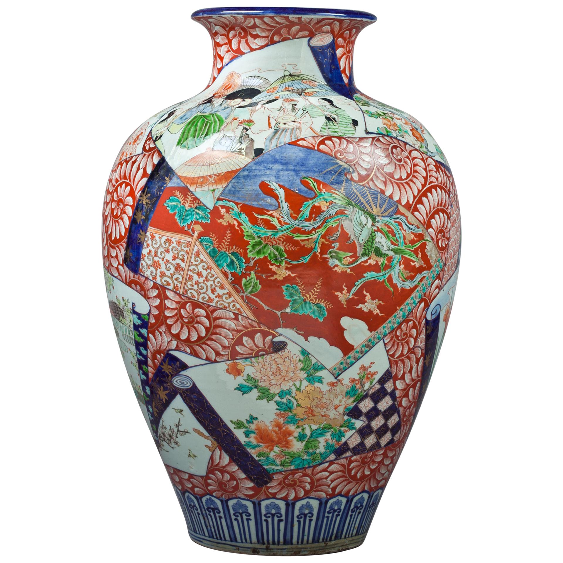 Japanese Porcelain Imari Vase, circa 1870