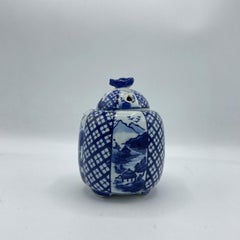 Japanese Porcelain Incense Burner 1970s LandScape