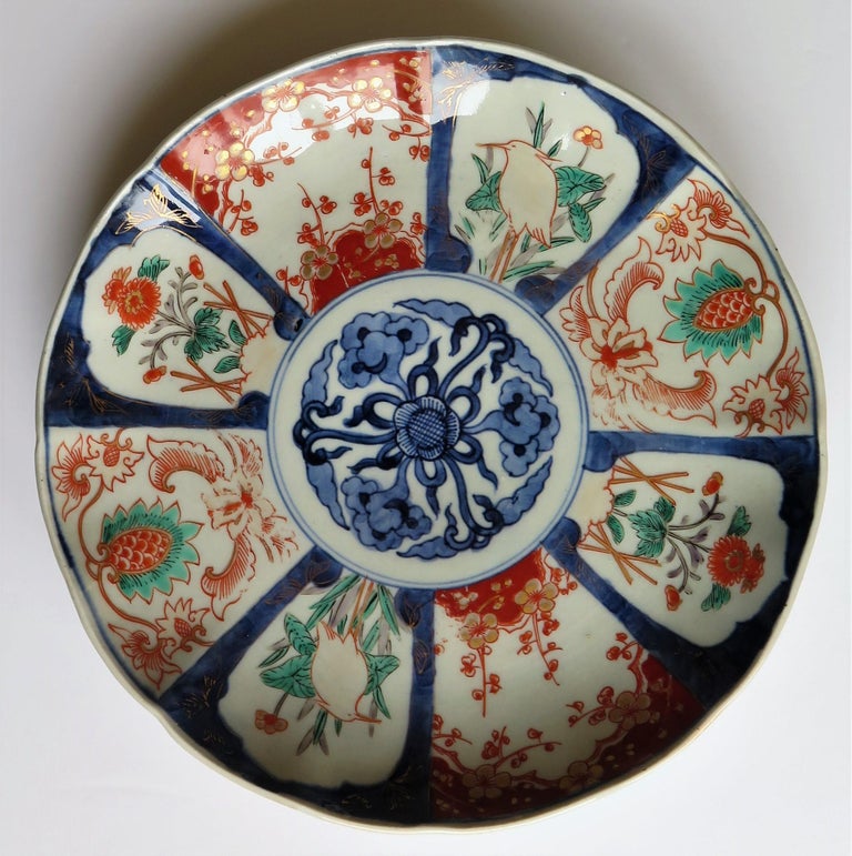 Japanese Porcelain Large Plate or Hand Painted Imari, 19th Century