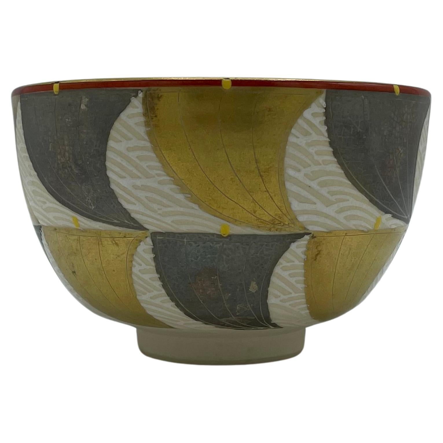 Japanese Porcelain Matcha Bowl for Tea Ceremony Kyo Ware Toraku MORISATO  For Sale