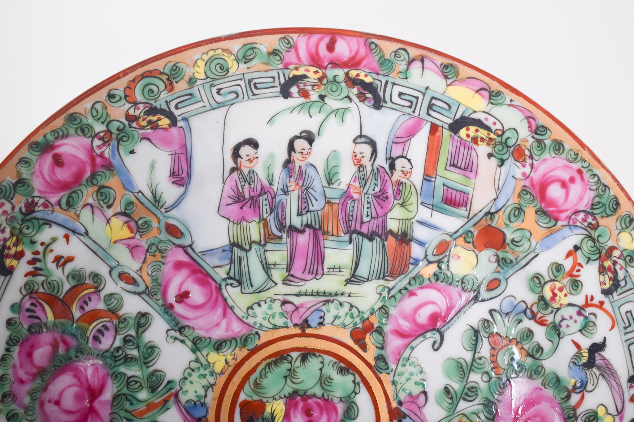 Rococo Japanese Porcelain Plate From Macau For Sale