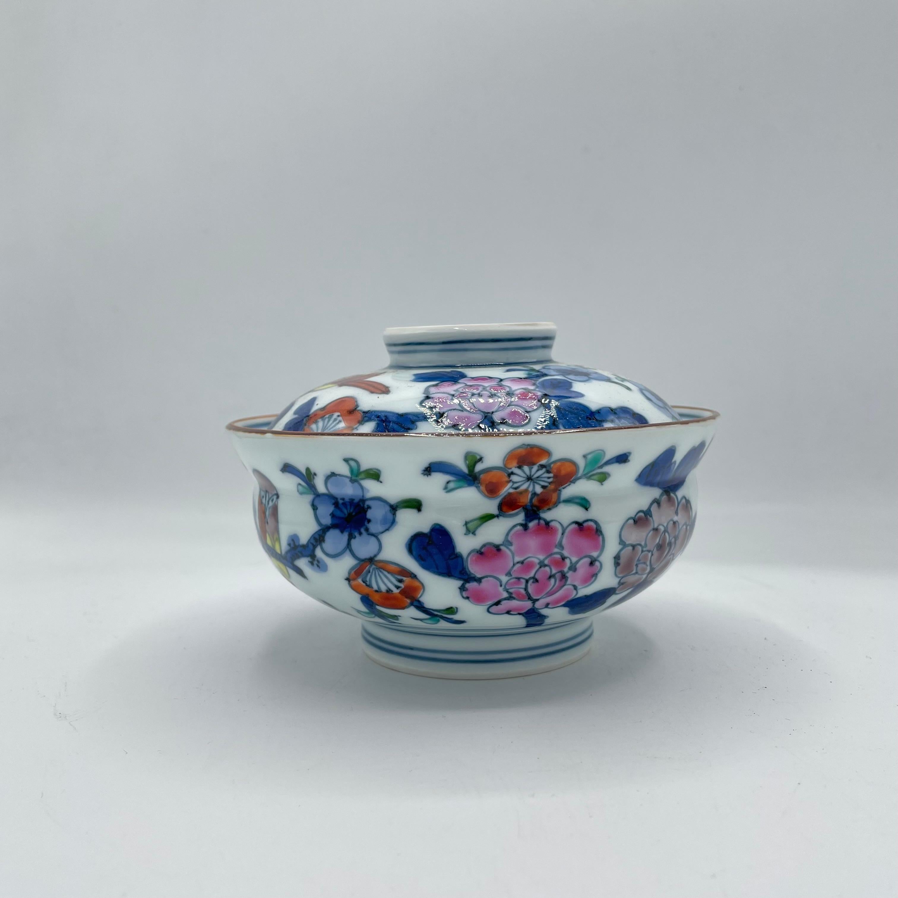 Bol à riz en porcelaine japonaise peinte à la main années 2000 Bon état - En vente à Paris, FR