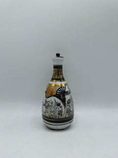 Japanese Porcelain Sake Bottle 1970s Kutani Ware