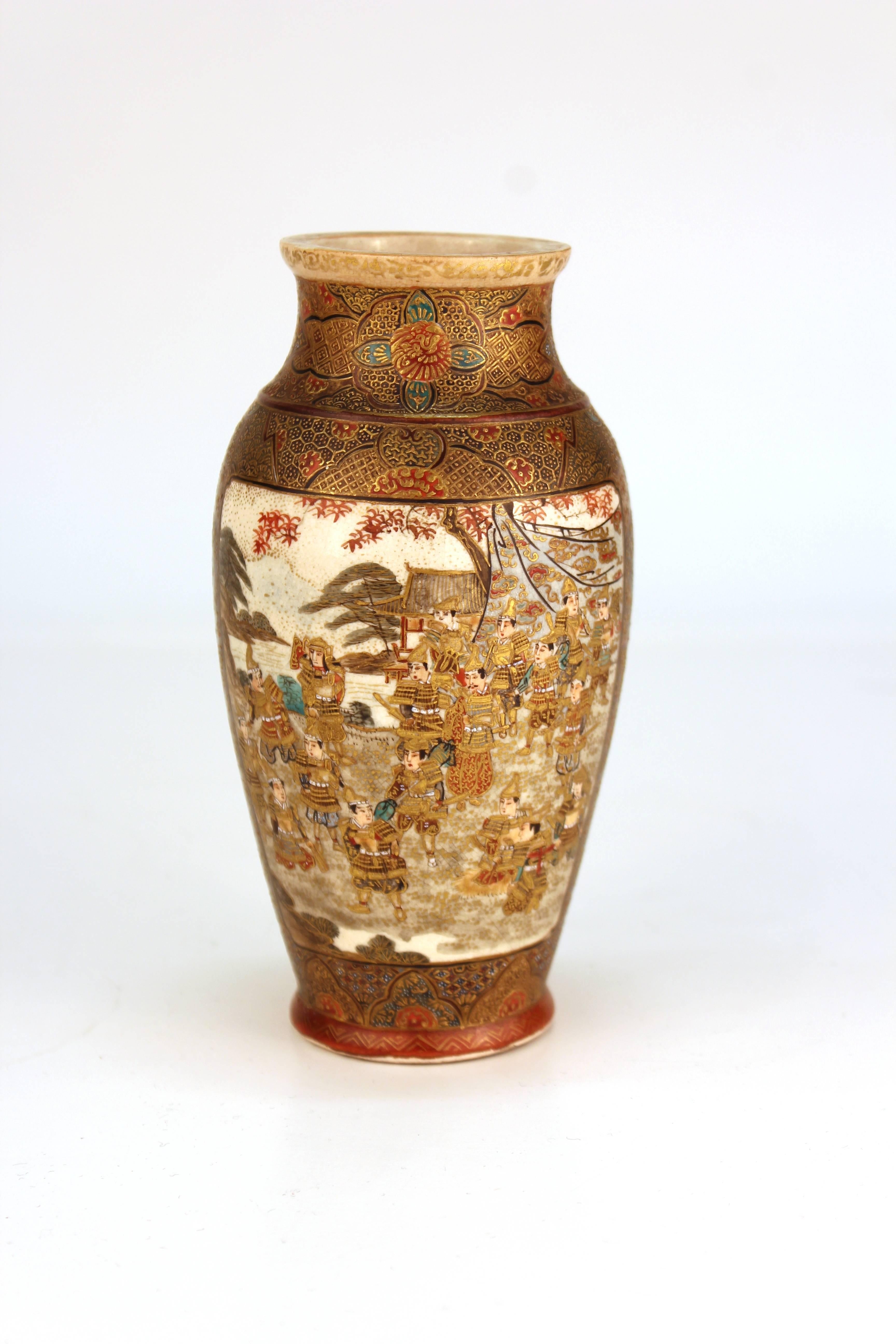 Japonisme Japanese Porcelain Satsuma Baluster Vase