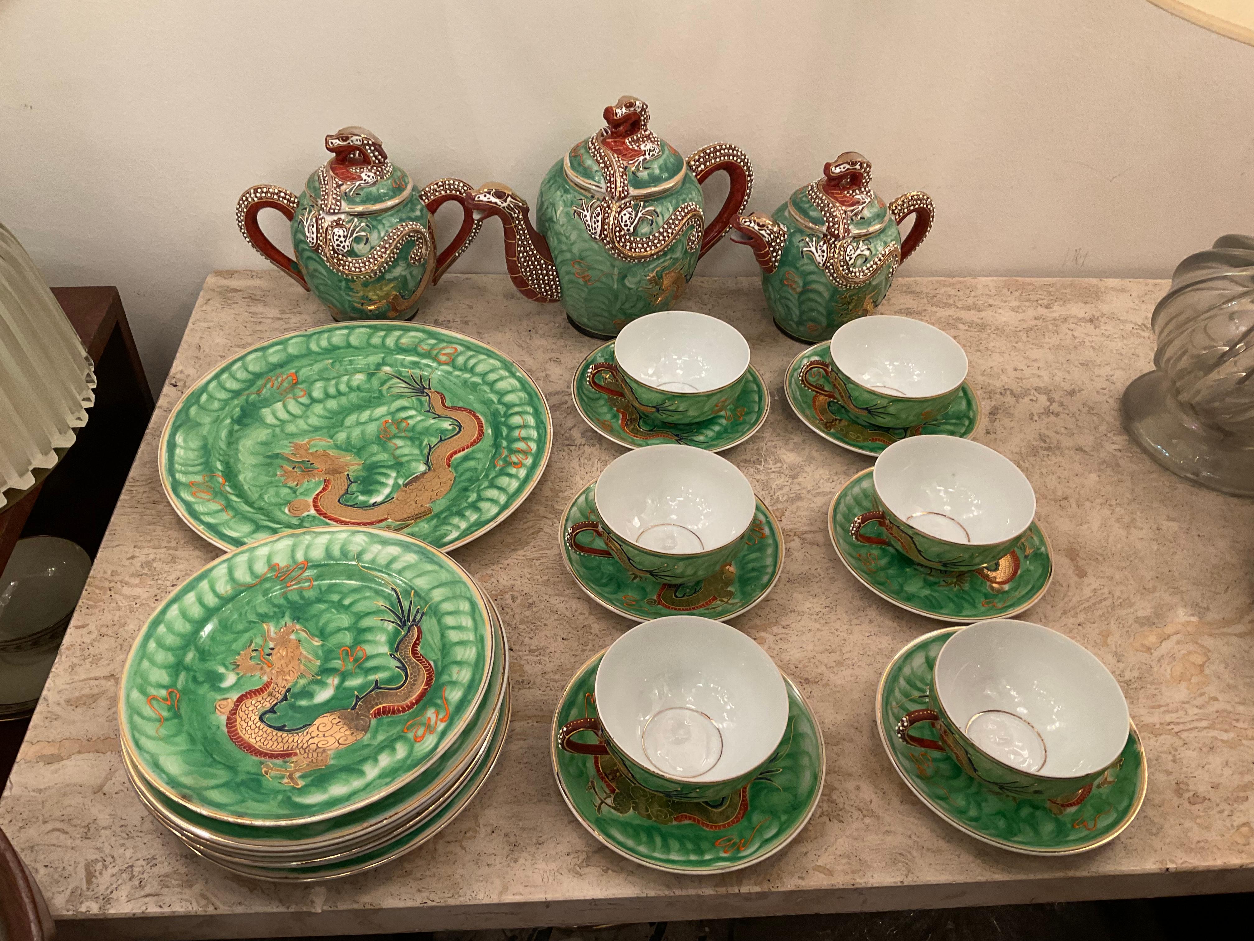 juego de te porcelana japonesa antigua