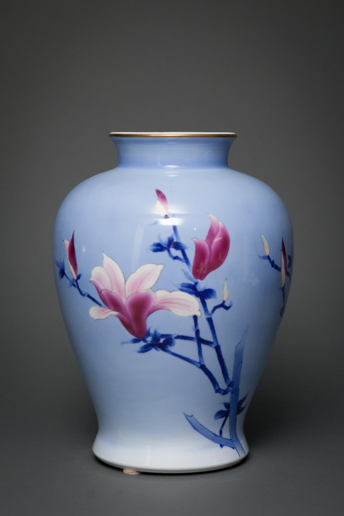 Meiji Japanese Porcelain Studio Art Vase For Sale
