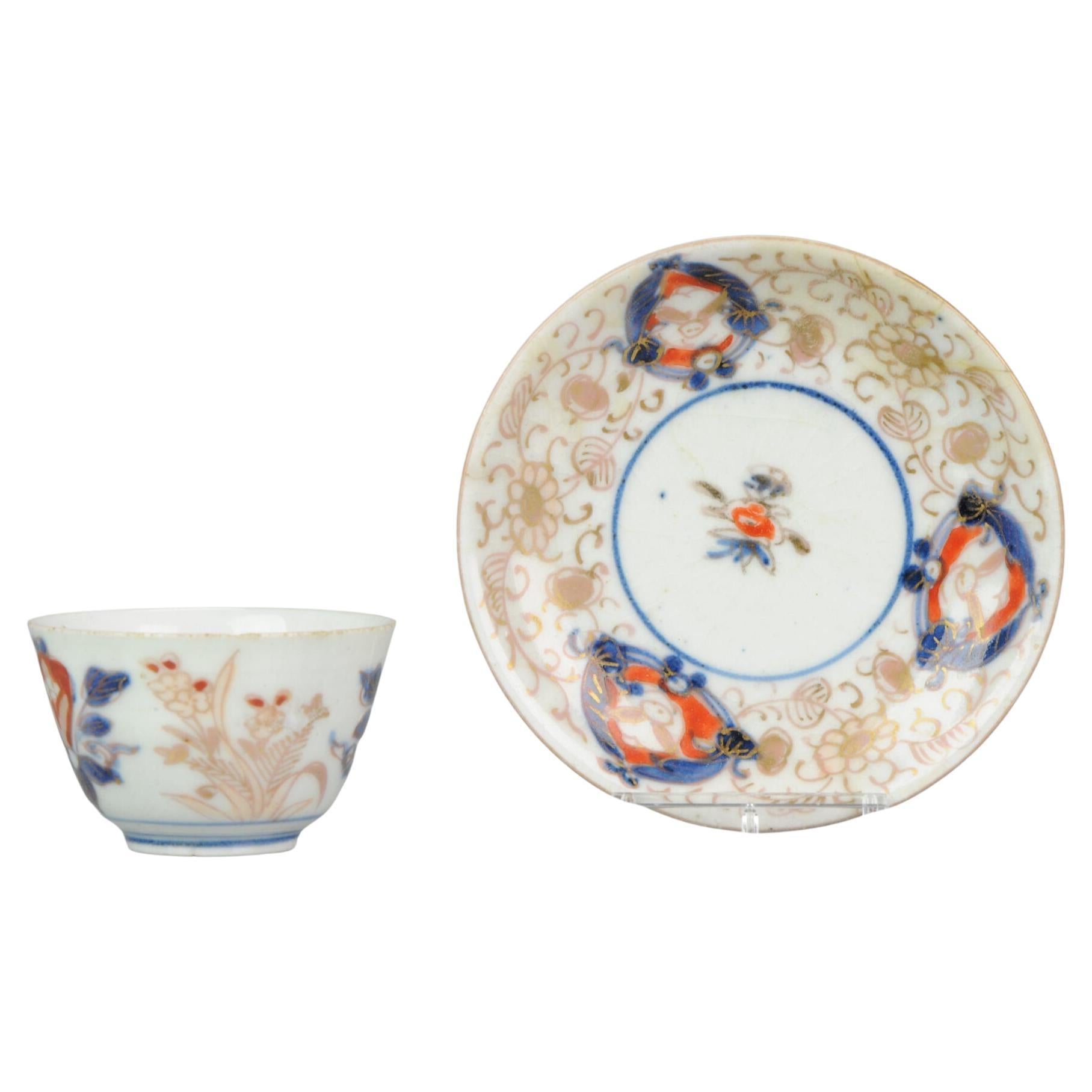 Japanese Porcelain Tea Cup Bowl & Saucer Imari Edo Period, 18C