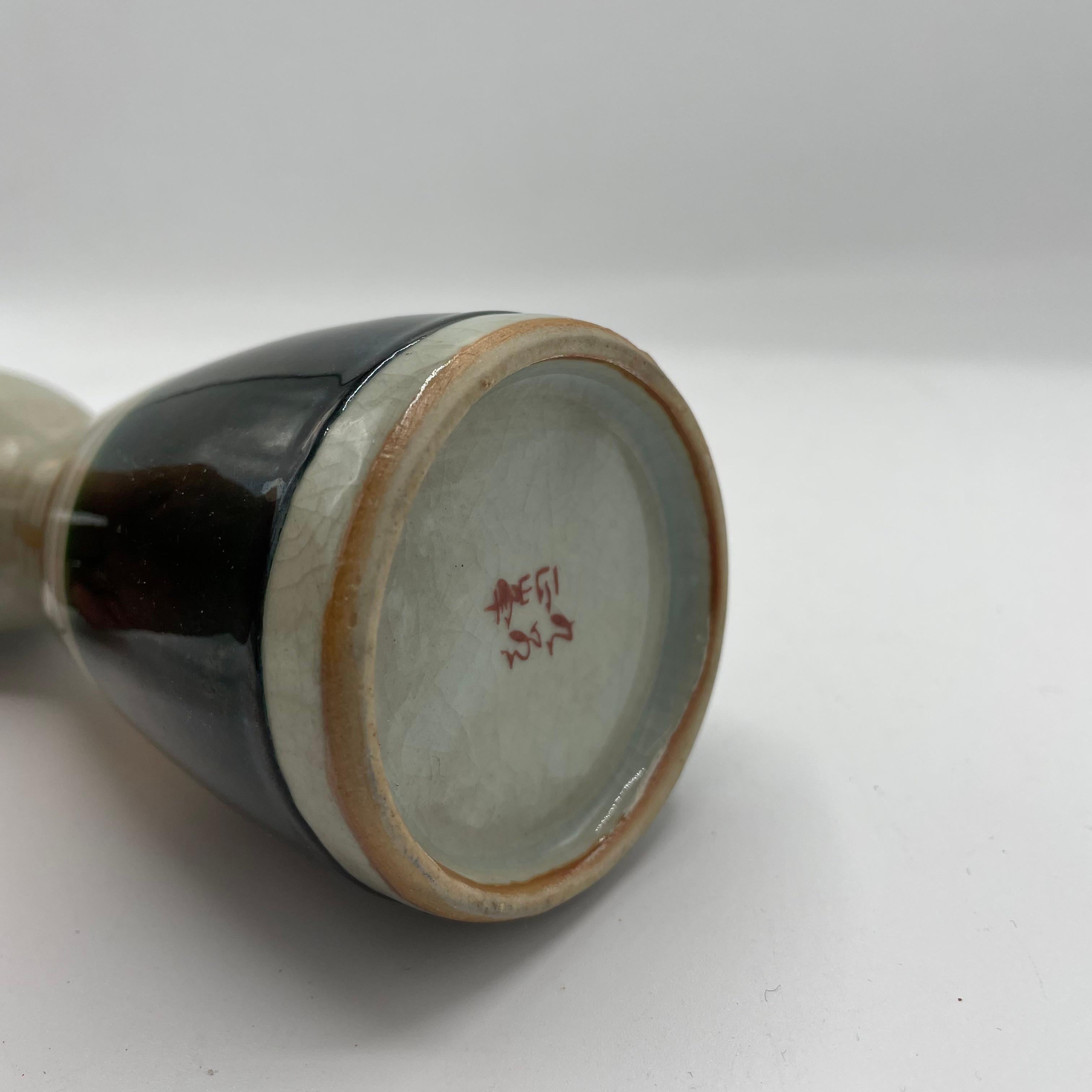 Bottiglia da sake Tokkuri in porcellana giapponese Kutani-ware Kyoho anni '90 In condizioni buone in vendita a Paris, FR