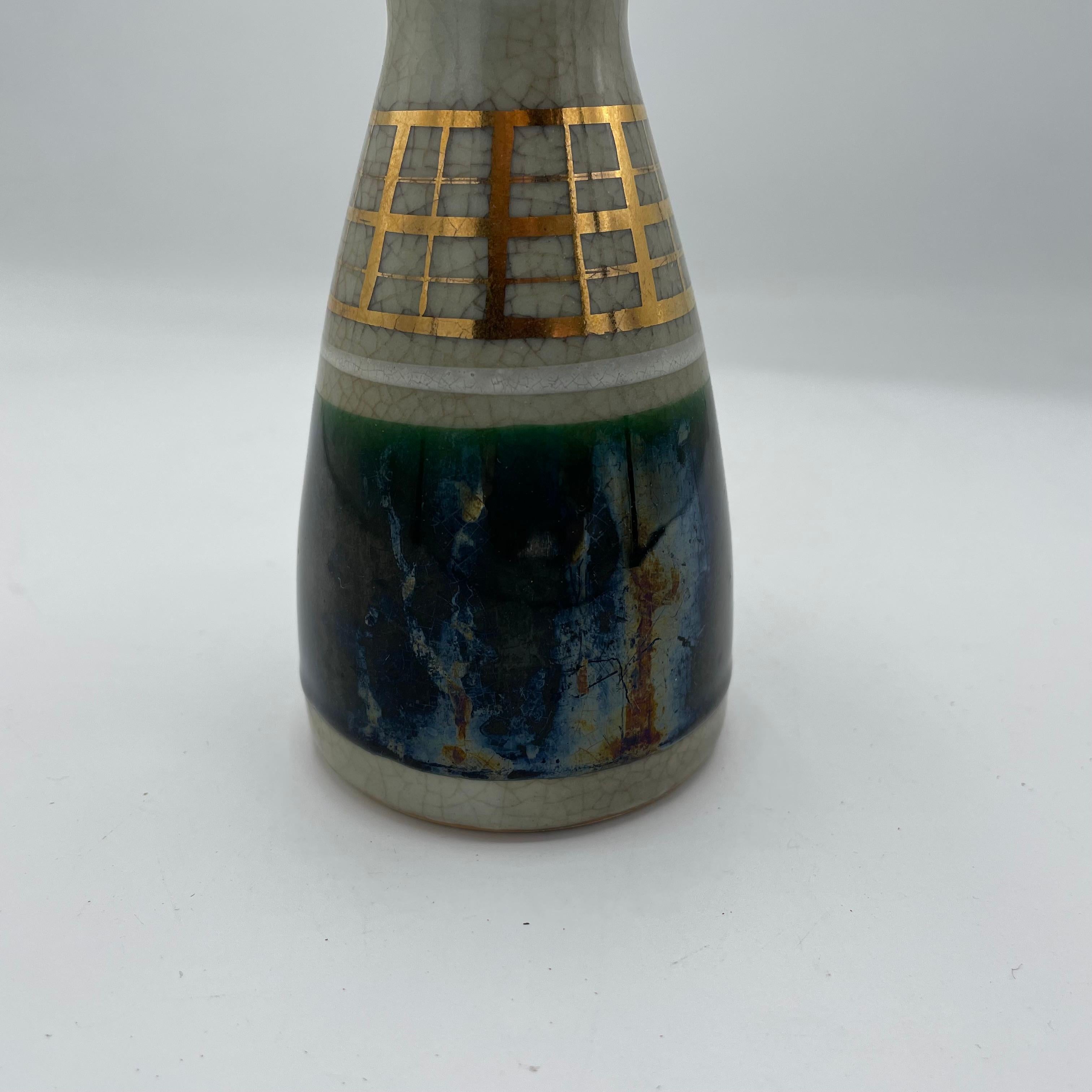 Porcellana Bottiglia da sake Tokkuri in porcellana giapponese Kutani-ware Kyoho anni '90 in vendita