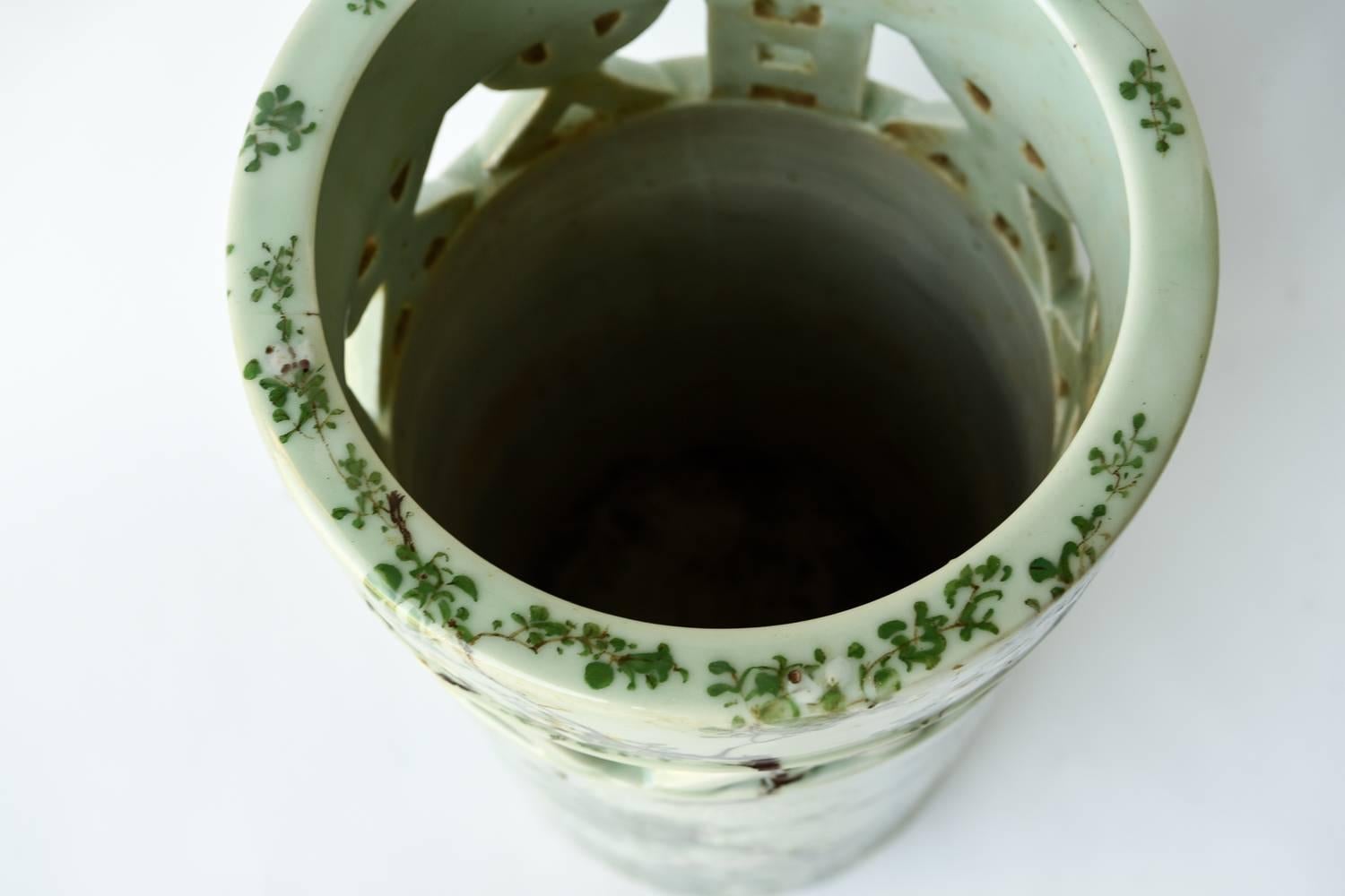 Porte-parapluies japonais en porcelaine 1