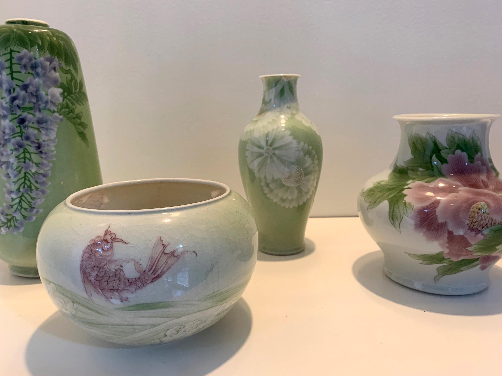 Japanische Porzellanvase aus der Meiji-Periode Makuzu Kozan im Angebot 11