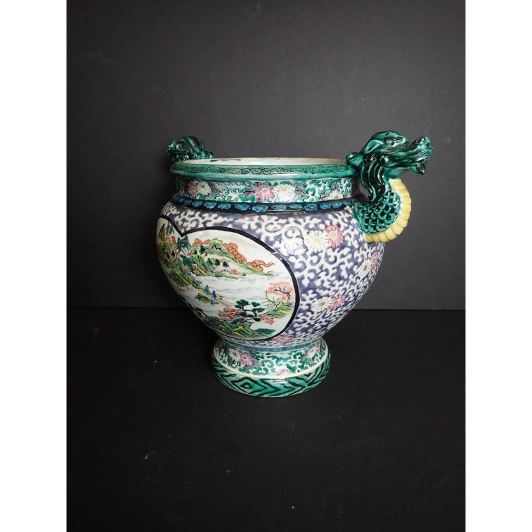 green porcelain vase