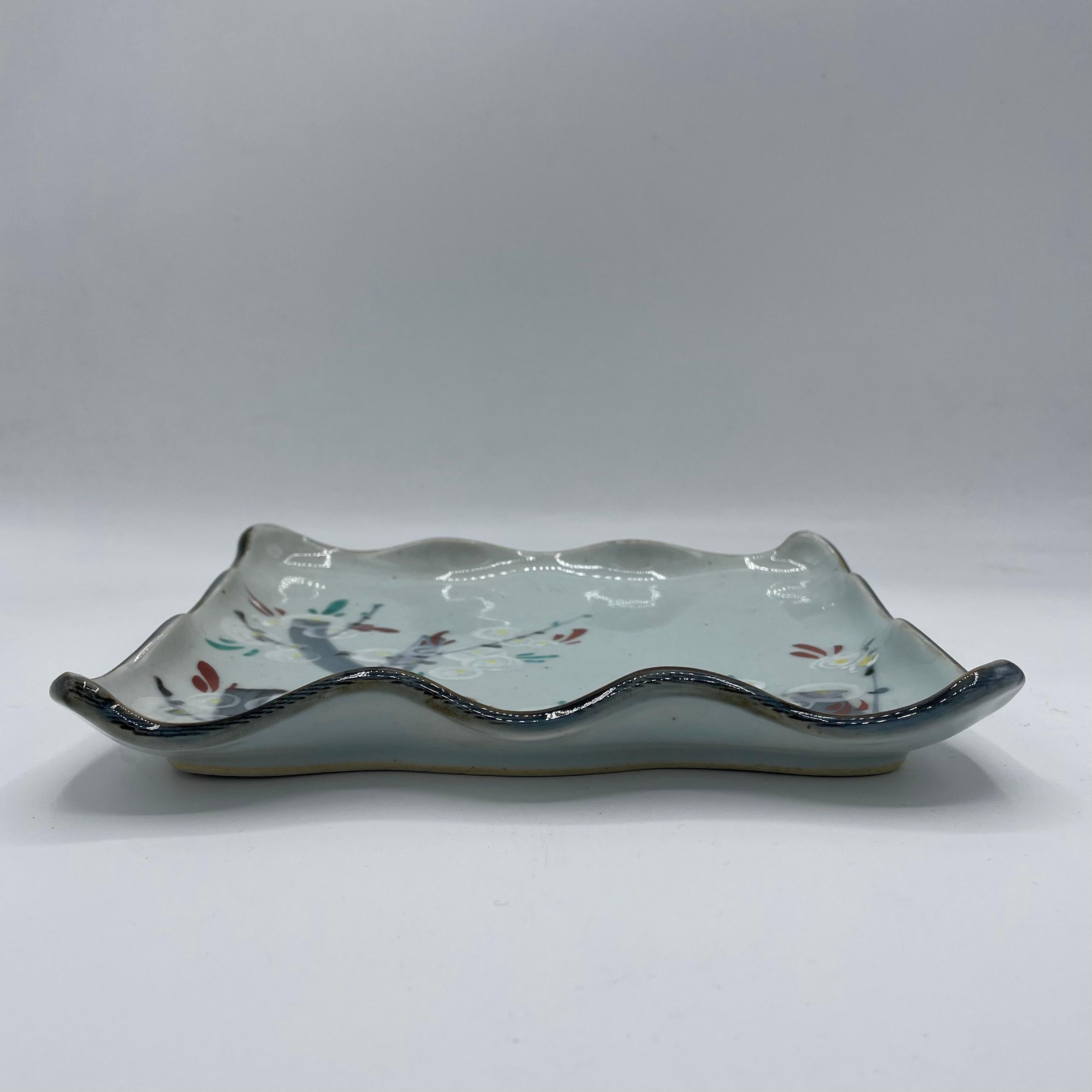 Plato Arita-yaki de Porcelana Japonesa Zuihou-gama Rectangular Años 2000 en venta 1