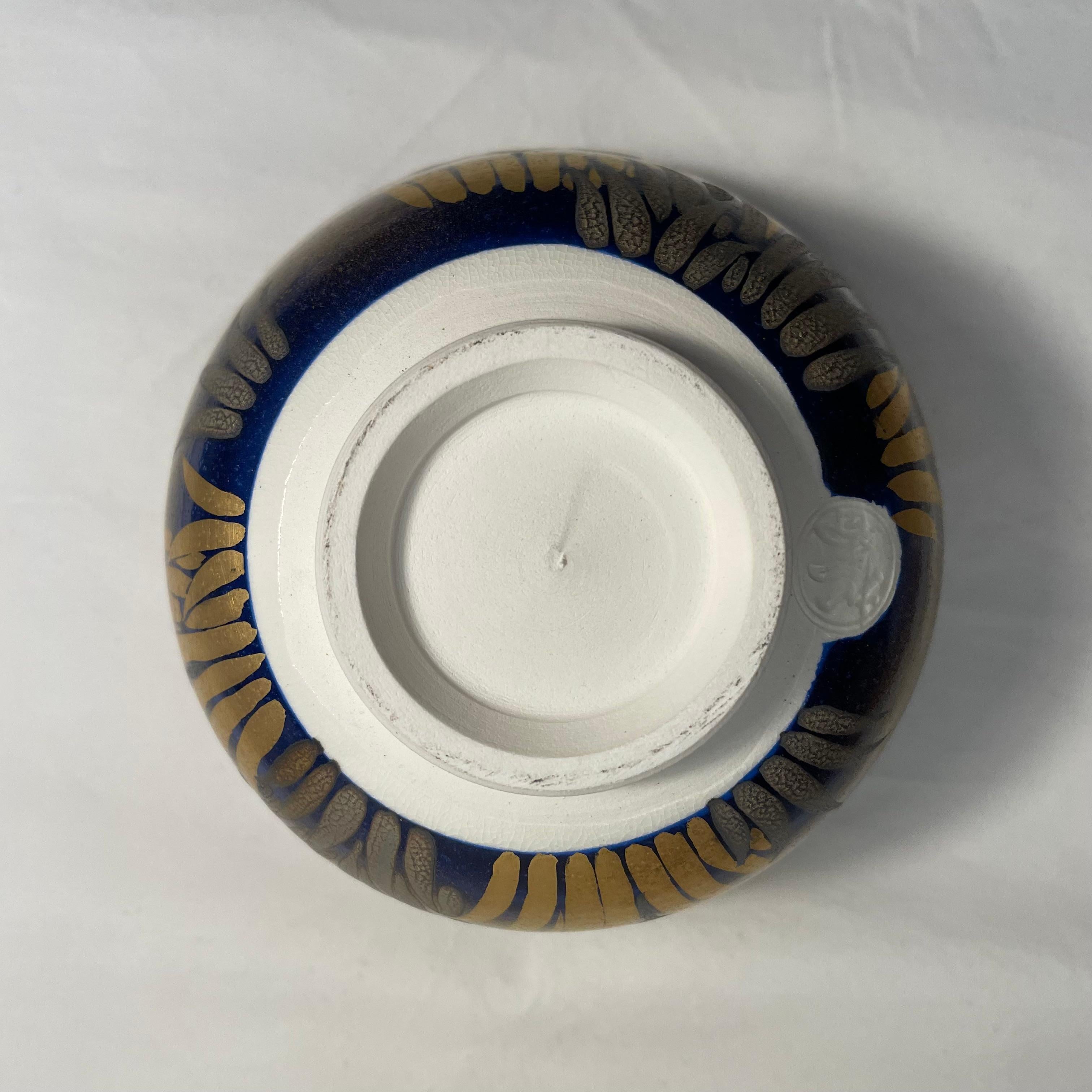 Cuenco japonés de porcelana Matcha para la Ceremonia del Té Años 80 Matsuoka Kato Kyo Ware finales del siglo XX en venta