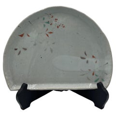 Japanese Porcelaine Plate Arita-ware Half-moon-shaped 2000s