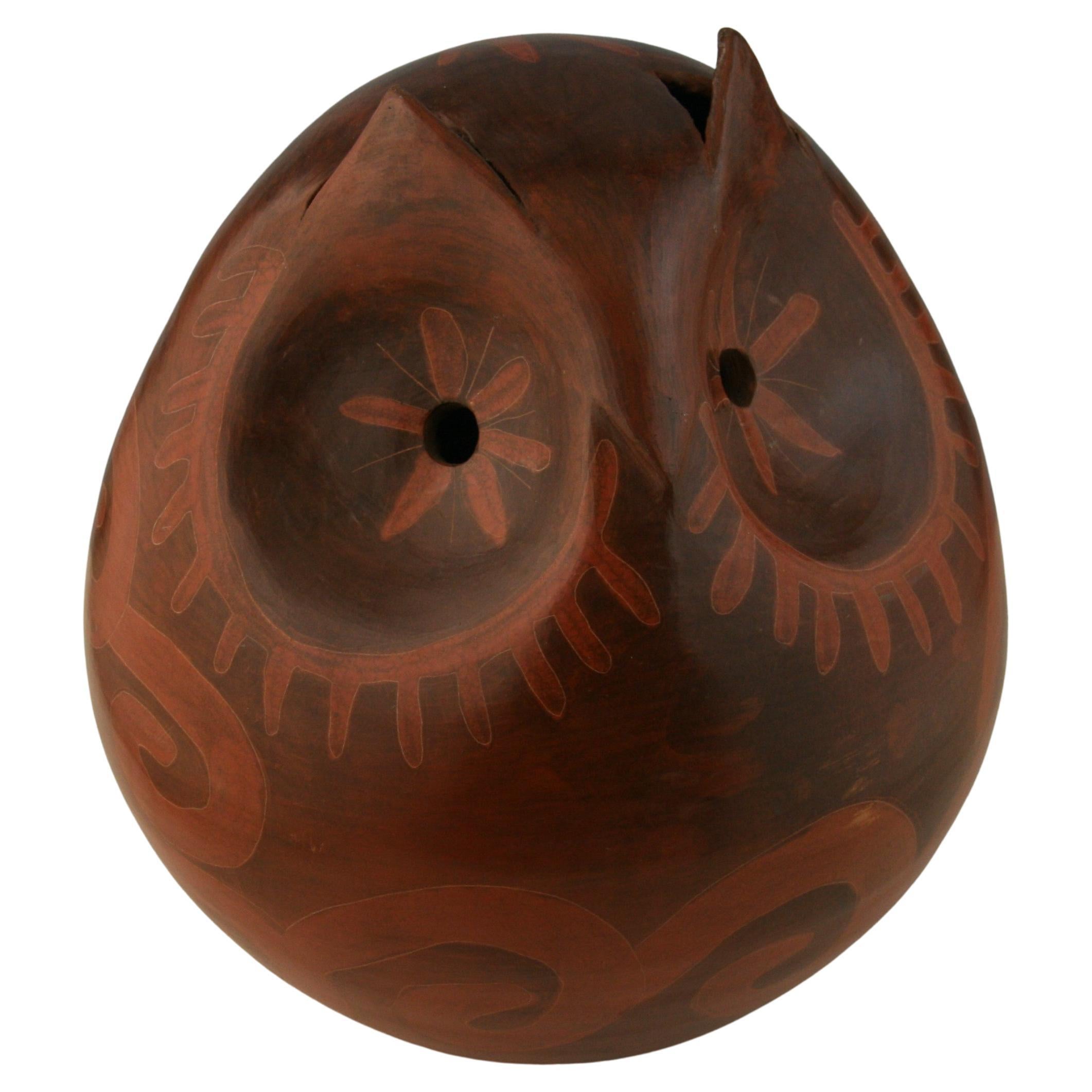 Japanese Pottery Owl For Sale