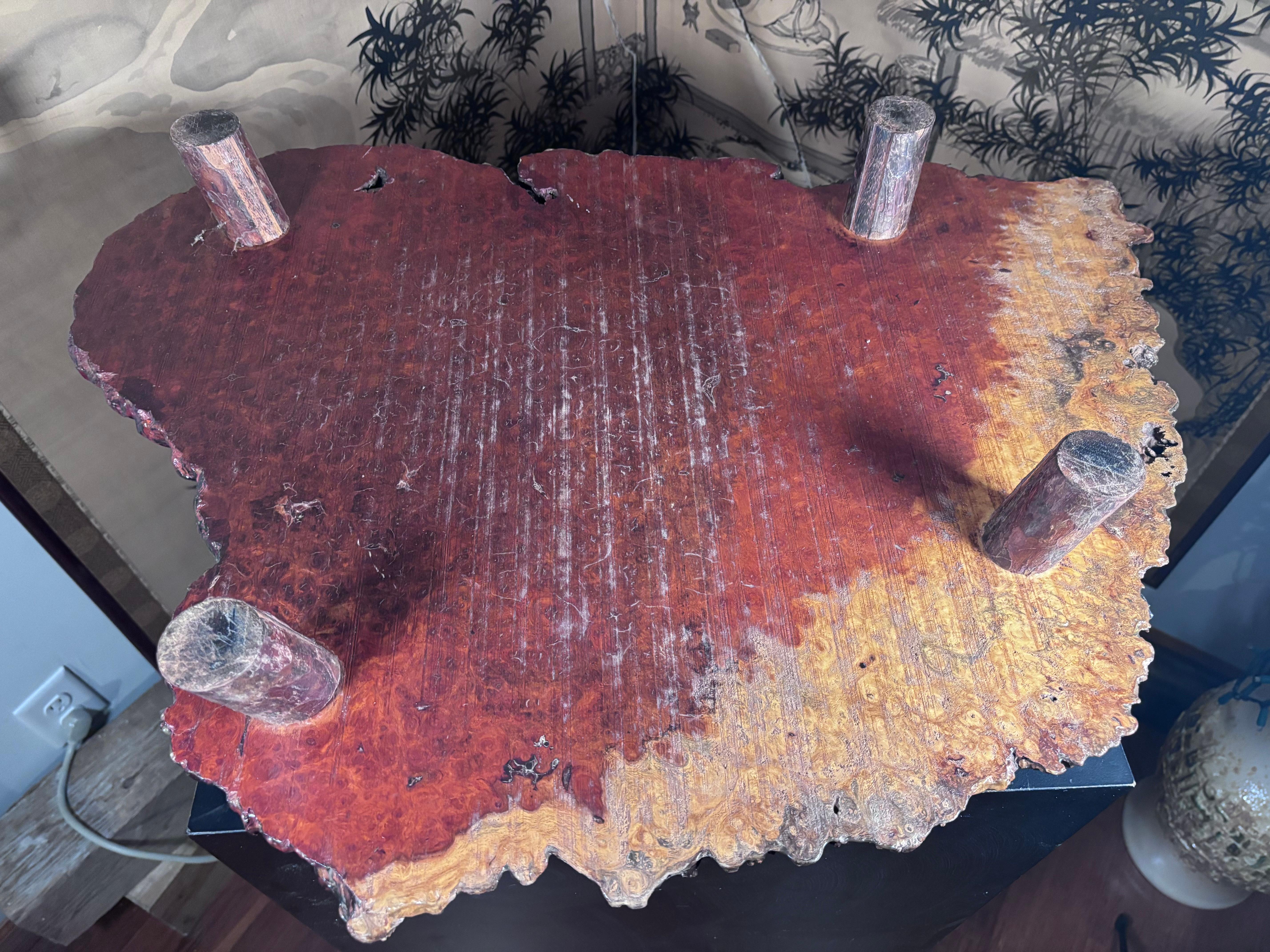 Expositor Japonés de Madera Preciosa de Burl Fina Calidad en venta 7