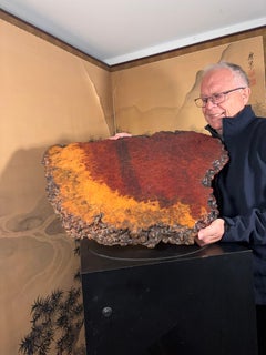 Expositor Japonés de Madera Preciosa de Burl Fina Calidad