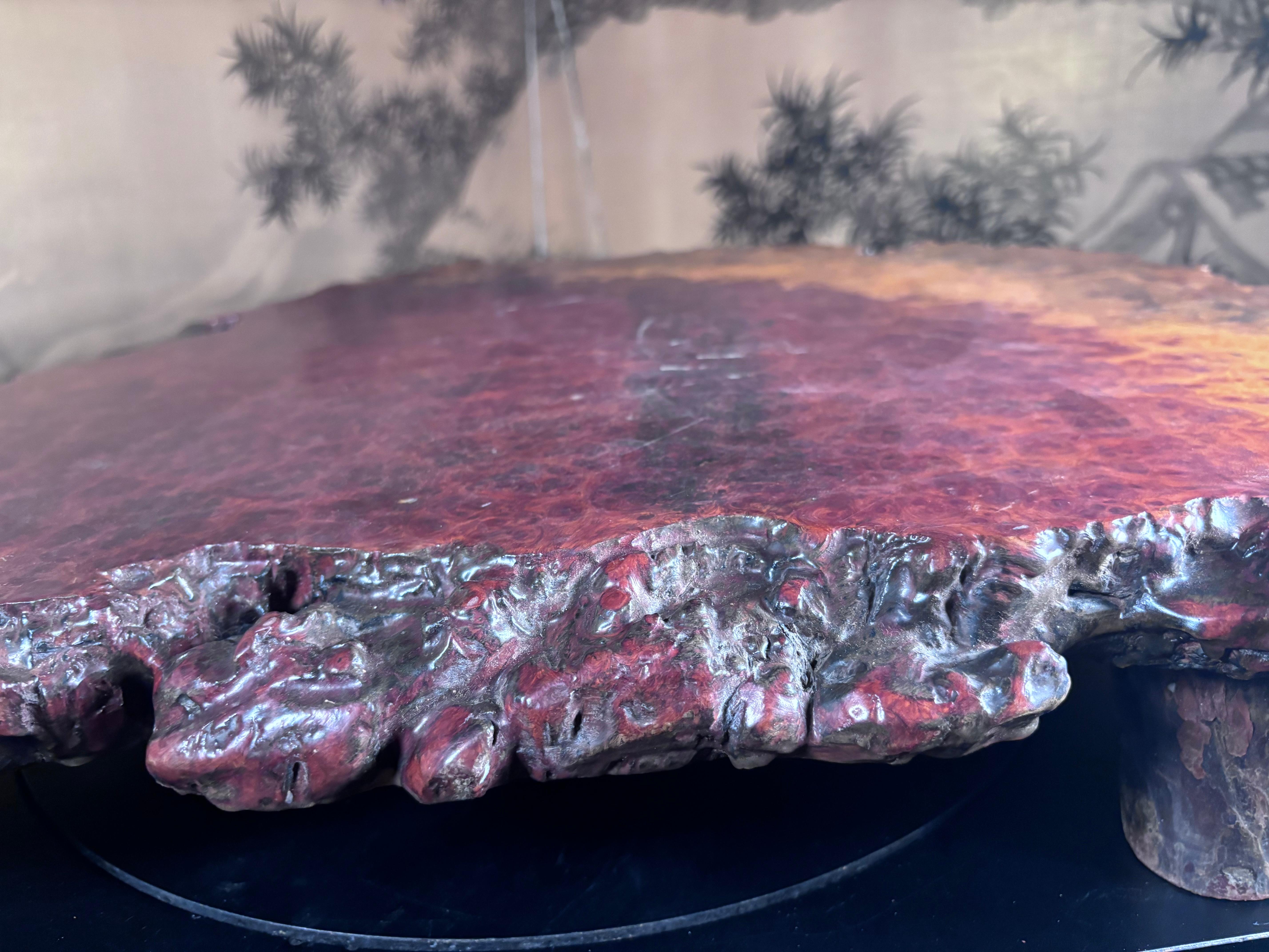 Expositor Japonés de Madera Preciosa de Burl Fina Calidad en venta 1
