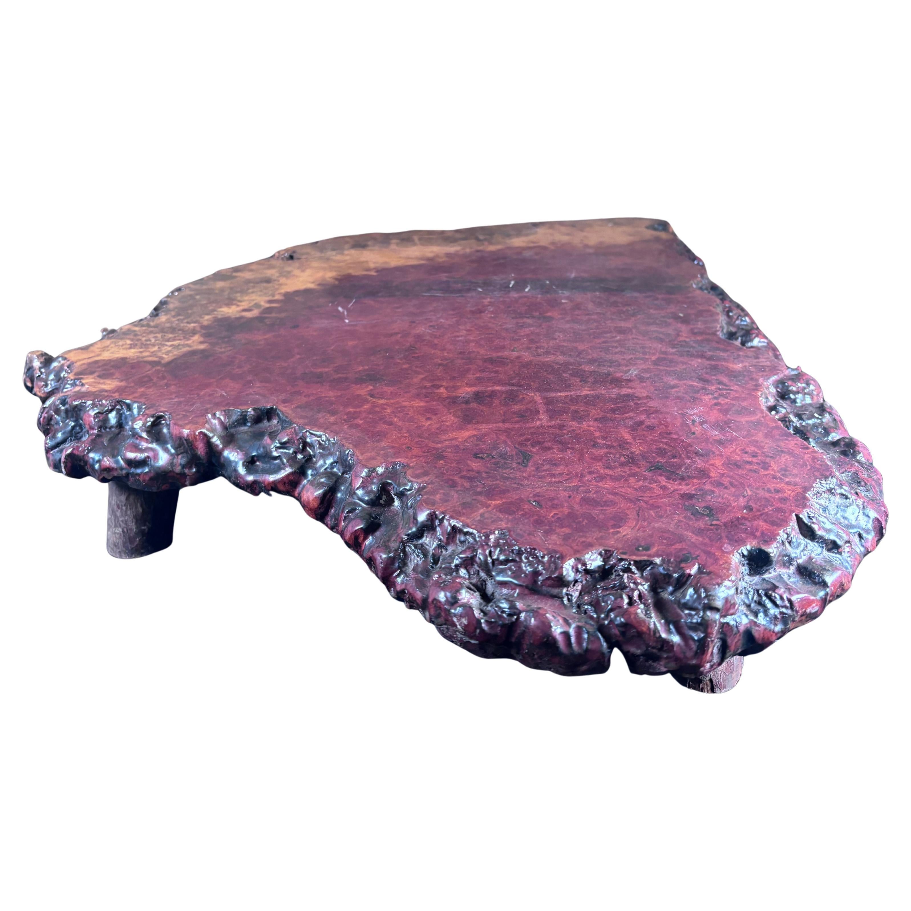 Expositor Japonés de Madera Preciosa de Burl Fina Calidad en venta 2