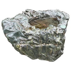 Japanese Precious "Shikoku" Blue Stone Water Basin Tsukubai Finest Quality