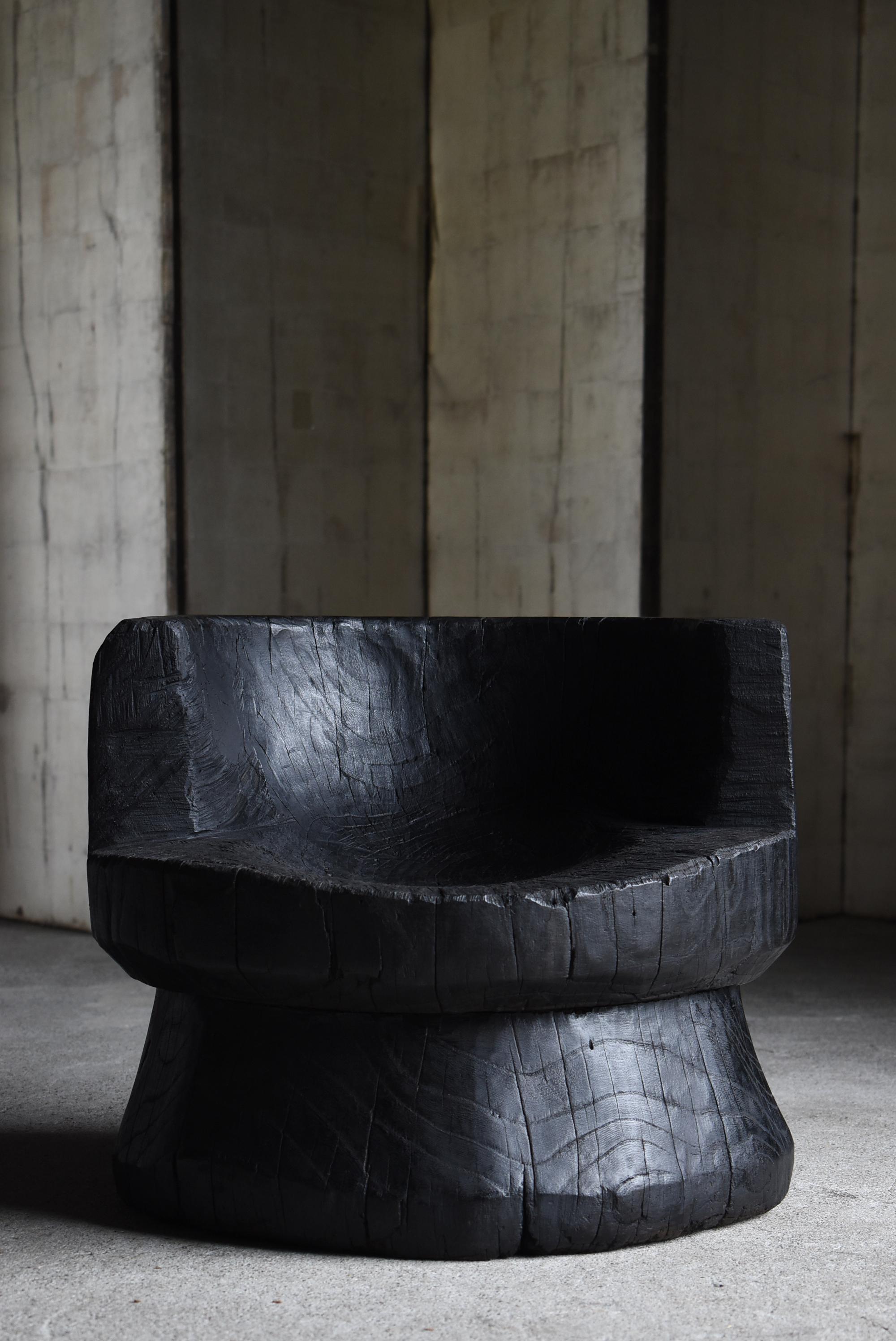 20th Century Japanese Antique Primitive Armchair 1860s-1920s / Side Chair Wabi Sabi For Sale