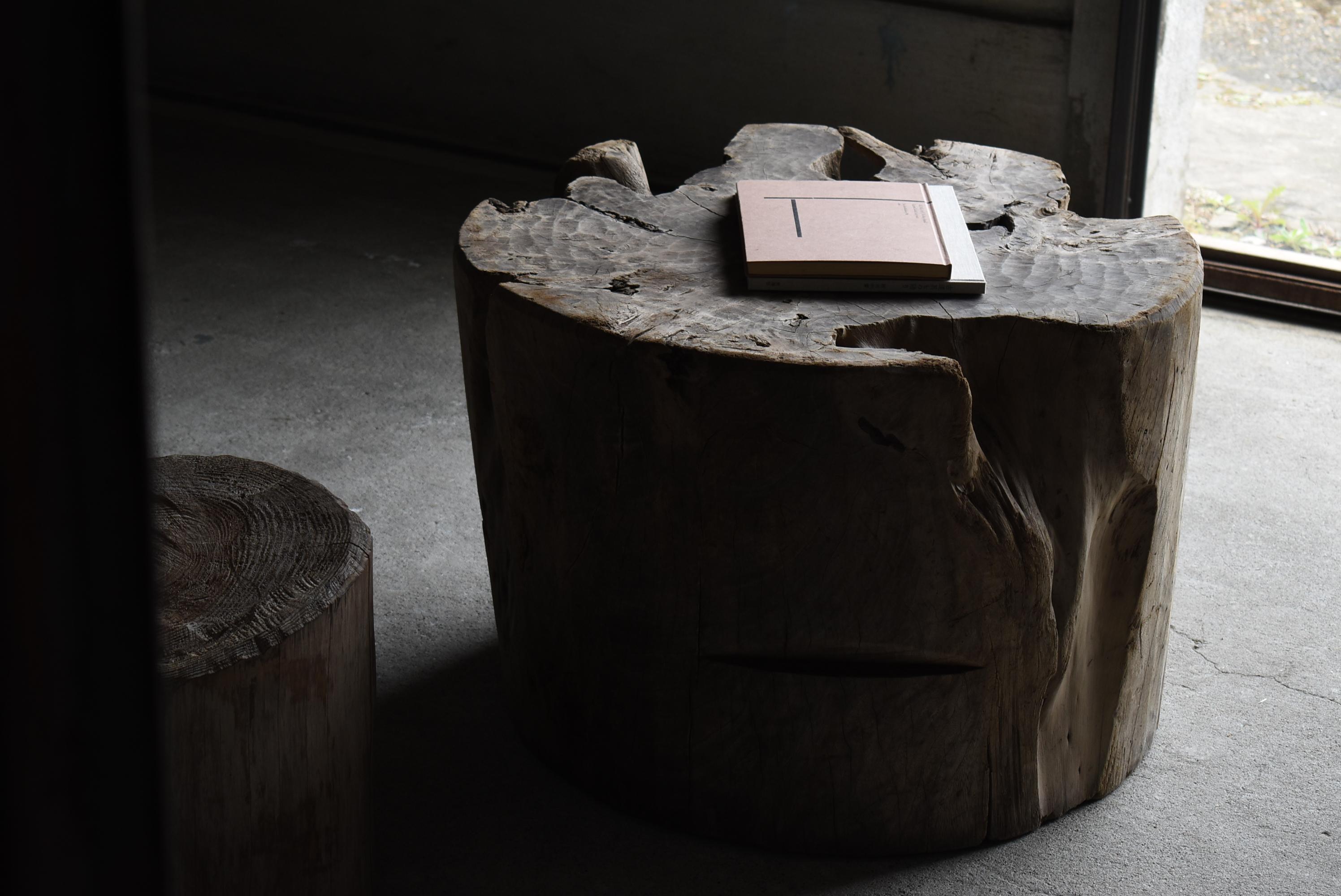 Woodwork Japanese Antique Primitive Large Coffee Table 1860s-1900s / Side Table Wabisabi For Sale