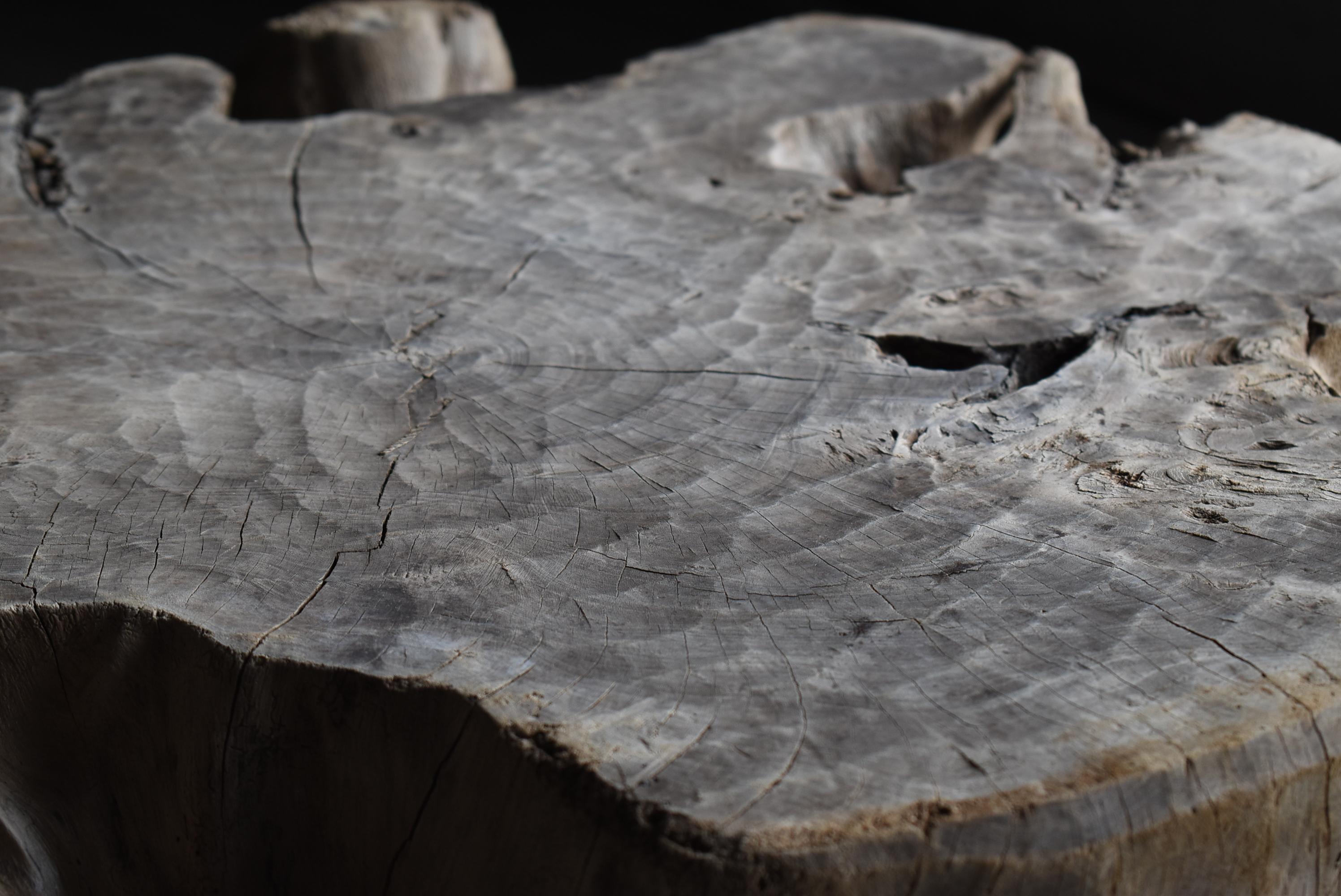 Wood Japanese Antique Primitive Large Coffee Table 1860s-1900s / Side Table Wabisabi For Sale