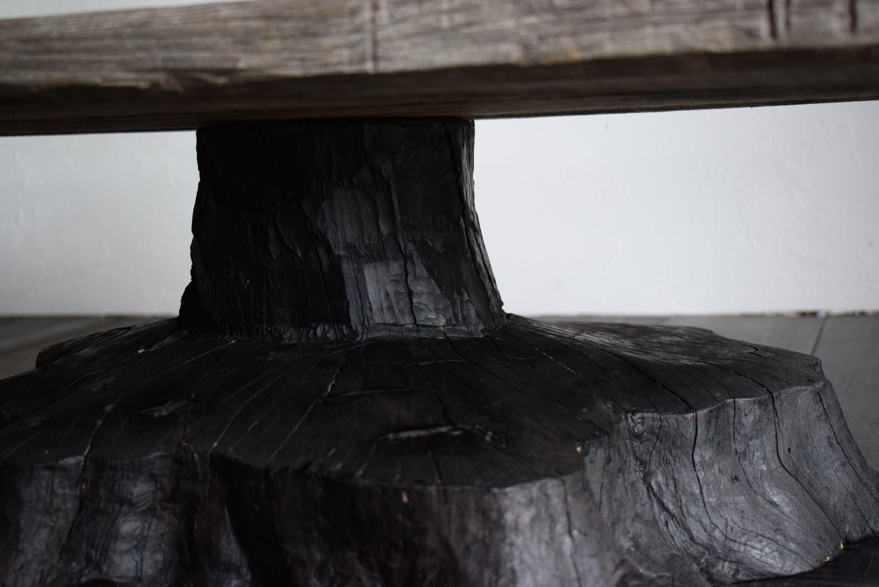 Japanese primitive low table / wabi-sabi  table / Flower stand / Japanese tea ta 4