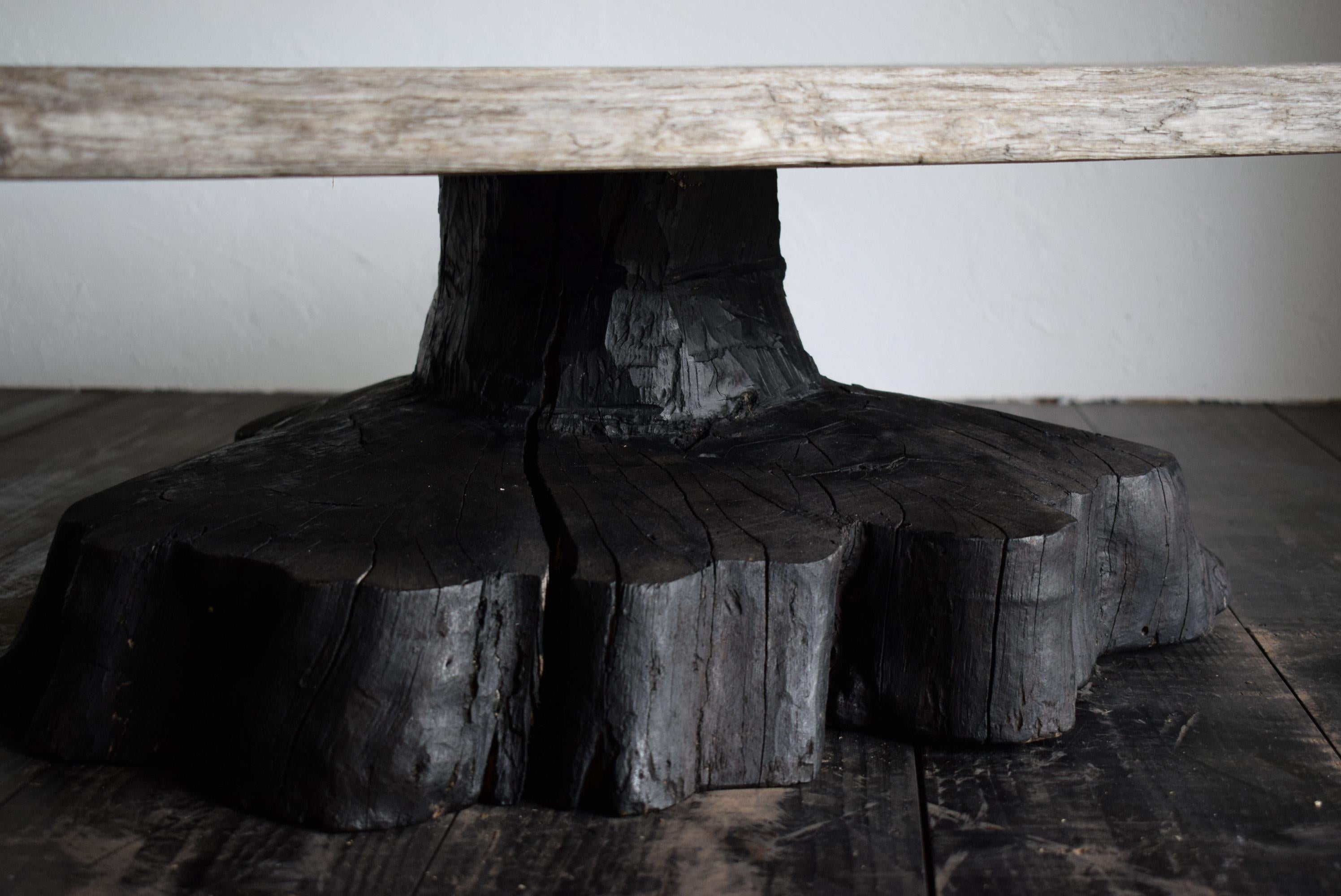 Japanese primitive low table / wabi-sabi  table / Flower stand / Japanese tea ta 5