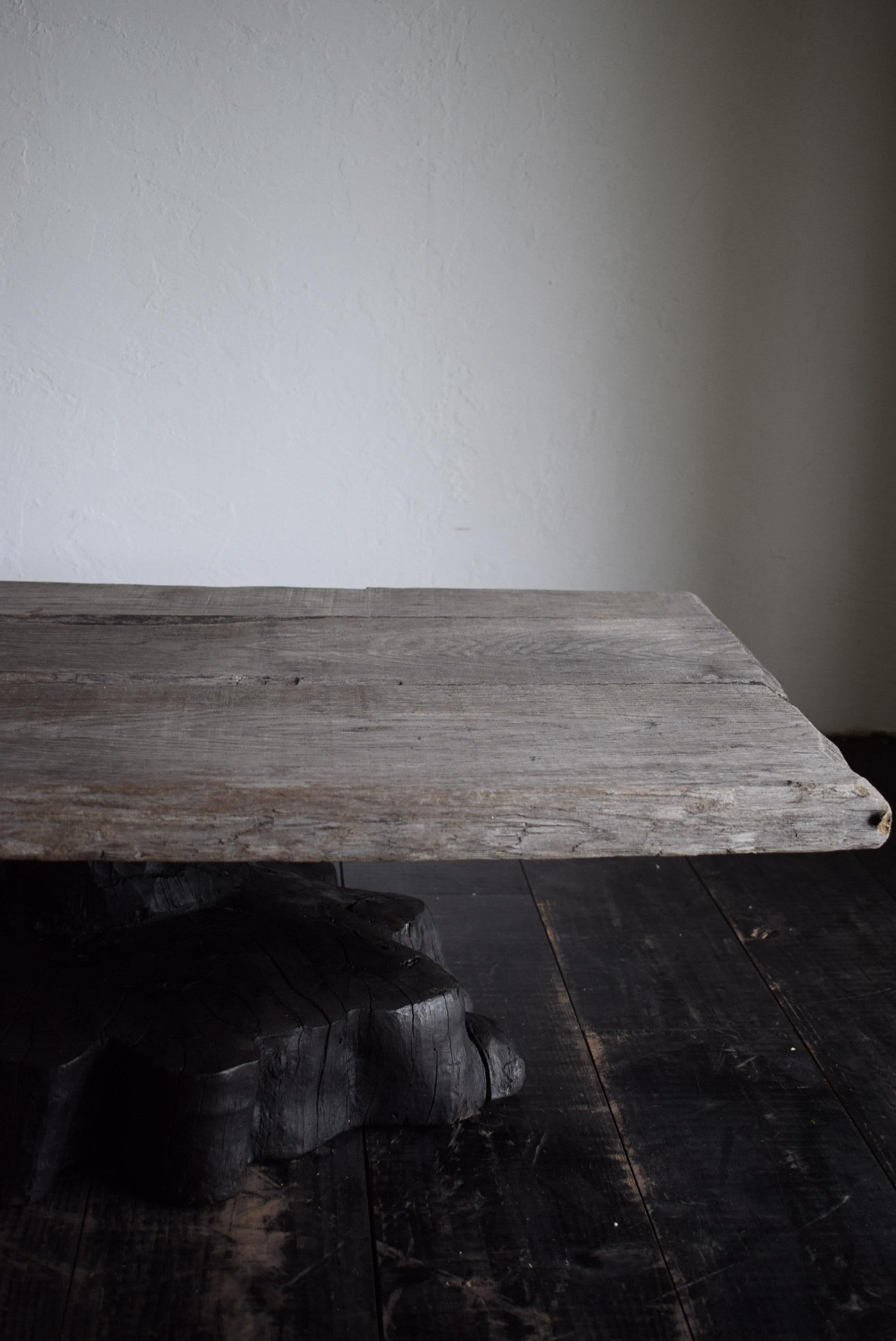 Japanese primitive low table / wabi-sabi  table / Flower stand / Japanese tea ta 9